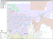 North Las Vegas  Wall Map Premium Style